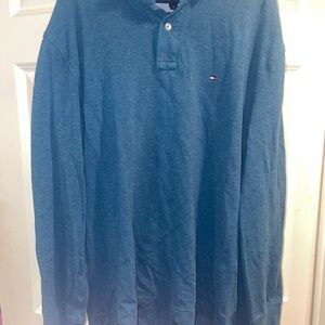Tommy Hilfiger Blue Polo Shirt Classic Casual Design